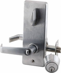 Schlage - Entrance Lever Lockset for 2-1/8" Thick Doors - Exact Industrial Supply