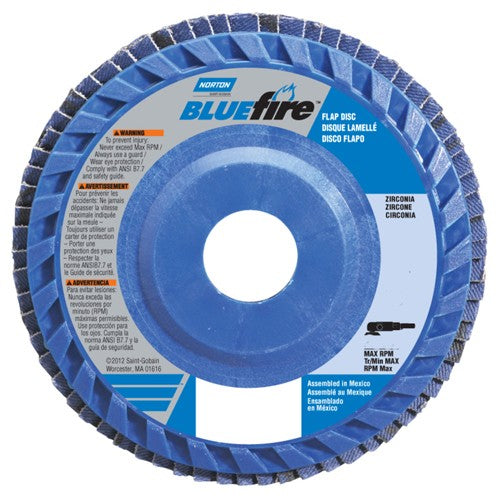 ‎7″ × 5/8″-11 80 Grit Type 27 BlueFire Flap Disc - All Tool & Supply