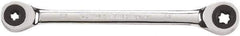 GearWrench - E6 x E8 12 Point Ratcheting Box Wrench - Double End, Chrome Vanadium Steel, Polished Finish - All Tool & Supply