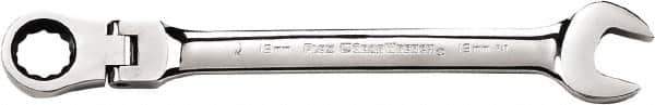 GearWrench - 17mm 12 Point Flexhead Combination Wrench - Chrome Vanadium Steel, Full Polish Finish - All Tool & Supply