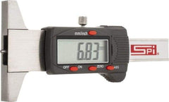 SPI - 0mm to 30mm Steel Electronic Depth Gage - 0.03mm Accuracy, 0.01mm Resolution, 60mm Base Length - All Tool & Supply