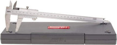 SPI - 0 to 200mm Stainless Steel Vernier Caliper - 0.02mm Graduation, 1.97" Jaw Depth, 0.03mm Accuracy, Includes NIST Traceability Certificate - All Tool & Supply