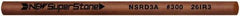 Value Collection - Round Ceramic Finishing Stick - 50mm Long x 3mm Wide x 3mm Thick, 300 Grit - All Tool & Supply