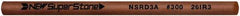 Value Collection - Round Ceramic Finishing Stick - 100mm Long x 2.35mm Wide x 2.4mm Thick, 300 Grit - All Tool & Supply