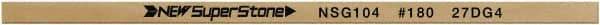 Value Collection - Flat Ceramic Finishing Stick - 100mm Long x 2mm Wide x 4mm Thick, 180 Grit - All Tool & Supply