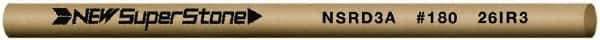 Value Collection - Round Ceramic Finishing Stick - 50mm Long x 3mm Wide x 3mm Thick, 180 Grit - All Tool & Supply