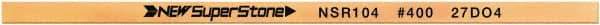 Value Collection - Flat Ceramic Finishing Stick - 100mm Long x 2mm Wide x 10mm Thick, 400 Grit - All Tool & Supply