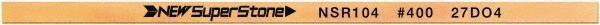 Value Collection - Flat Ceramic Finishing Stick - 100mm Long x 0.5mm Wide x 1mm Thick, 400 Grit - All Tool & Supply