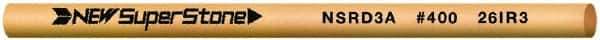 Value Collection - Round Ceramic Finishing Stick - 50mm Long x 3mm Wide x 3mm Thick, 400 Grit - All Tool & Supply