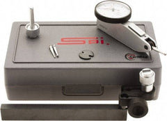 SPI - 8 Piece, 0" to 0.008" Measuring Range, 1-1/4" Dial Diam, 0-4-0 Dial Reading, White Dial Test Indicator Kit - 0.0001" Accuracy, 0.64" Contact Point Length, 0.079" Ball Diam, 0.0001" Dial Graduation - All Tool & Supply