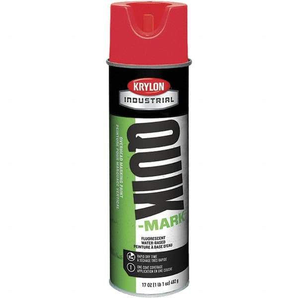 Krylon - 20 fl oz Red Marking Paint - 664' Coverage at 1" Wide, Water-Based Formula, 272 gL VOC - All Tool & Supply