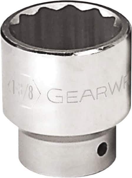 GearWrench - 2-3/8", 3/4" Drive, Standard Hand Socket - 12 Points, 3-1/16" OAL, Alloy Steel, Chrome Finish - All Tool & Supply