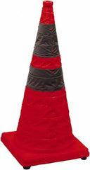 PRO-SAFE - 28" High, Orange Collapsible Traffic Cone - 14" Base Width, 4 Lb - All Tool & Supply