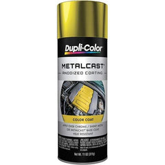 Dupli-Color - 11 oz Yellow Anodized Automotive Heat Resistant Paint - Metallic Finish, 500°F Max Temp, Comes in Aerosol Can - All Tool & Supply