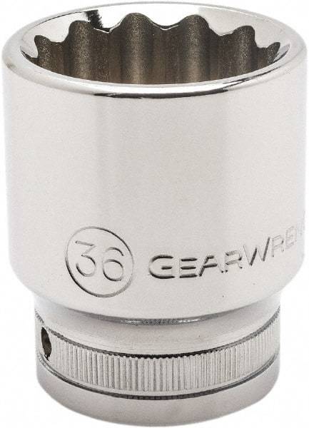 GearWrench - 3/4" Drive, Standard Hand Socket - 12 Points, 2.36" OAL, Alloy Steel, Chrome Finish - All Tool & Supply