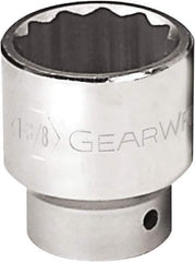 GearWrench - 3/4", 3/4" Drive, Standard Hand Socket - 12 Points, 1.95" OAL, Alloy Steel, Chrome Finish - All Tool & Supply