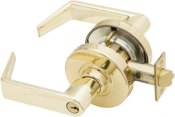 Schlage - Entrance Lever Lockset for 1-3/8" Thick Doors - Exact Industrial Supply