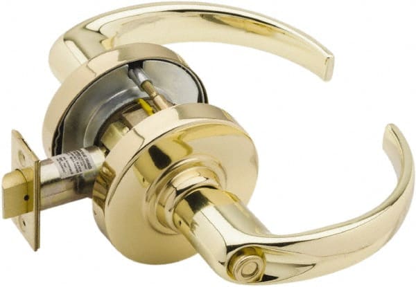 Schlage - Privacy Lever Lockset for 1-3/8" Thick Doors - Exact Industrial Supply