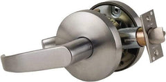 Falcon - Grade 1 Entrance Lever Lockset for 1-3/8" Thick Doors - 2-3/4" Back Set, No Cylinder, Steel, Satin Chrome Finish - All Tool & Supply