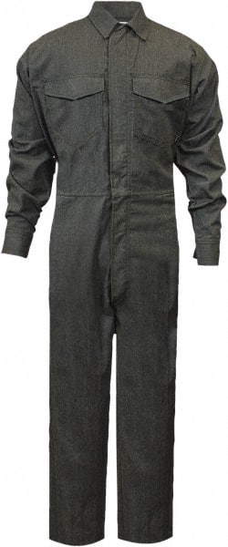 National Safety Apparel - Size 5XL Tall Green HRC 2 Flame Resistant/Retardant Welding Coveralls - Exact Industrial Supply