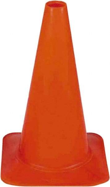 PRO-SAFE - 18" High, Fluorescent Orange Sport Traffic Cone - 12" Base Width, 2.5 Lb - All Tool & Supply