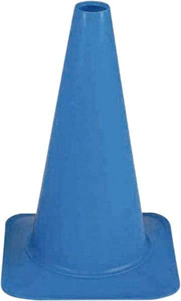 PRO-SAFE - 18" High, Blue Sport Traffic Cone - 12" Base Width, 2.5 Lb - All Tool & Supply