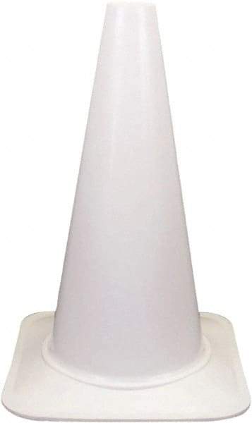 PRO-SAFE - 18" High, White Sport Traffic Cone - 12" Base Width, 2.5 Lb - All Tool & Supply