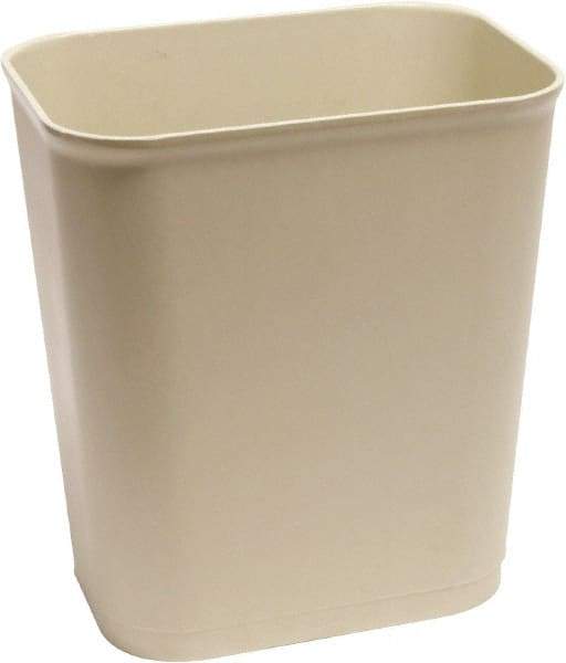 O-Cedar - 14 Qt Beige Rectangle Trash Can - Plastic, None Graphic, 12-1/2" High x 11" Long x 7-7/8" Wide, Lid Not Included - All Tool & Supply