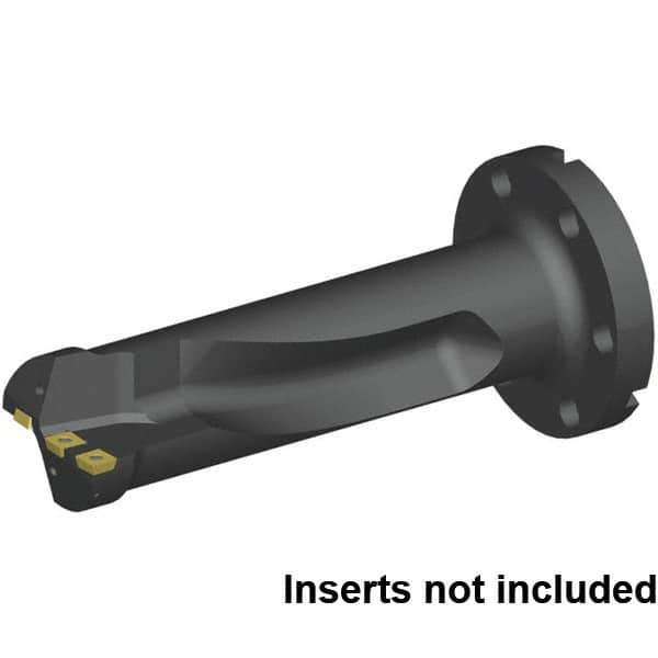 Kennametal - 57mm Cut Diam, 140mm Max Depth of Cut, 50mm Shank Diam, 9" OAL, Indexable Square Shoulder End Mill - SD.. T43PD..R.. Inserts, Cylindrical Shank, 3° Lead Angle, Through Coolant, Series KSSM 90 - All Tool & Supply