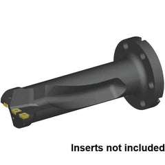 Kennametal - 57mm Cut Diam, 140mm Max Depth of Cut, 50mm Shank Diam, 9" OAL, Indexable Square Shoulder End Mill - SD.. T43PD..R.. Inserts, Cylindrical Shank, 3° Lead Angle, Through Coolant, Series KSSM 90 - All Tool & Supply