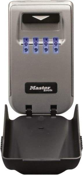 Master Lock - 2" Wide x 4-11/16" Overall Height, Set-Your-Own Combination, Wall Mount Key Safe - Dark Gray Finish - All Tool & Supply