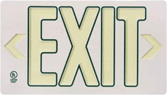 NMC - Exit, Plastic Exit Sign - 15-1/4" Wide x 8-1/4" High, Glow-in-the-Dark - All Tool & Supply