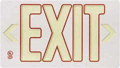 NMC - Exit, Plastic Exit Sign - 15-1/4" Wide x 8-1/4" High, Glow-in-the-Dark - All Tool & Supply