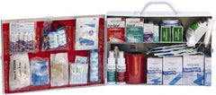 Medique - 435 Piece, 100 Person, Industrial First Aid Kit - 15" Wide x 4-5/8" Deep x 10-1/4" High, Metal Cabinet - All Tool & Supply