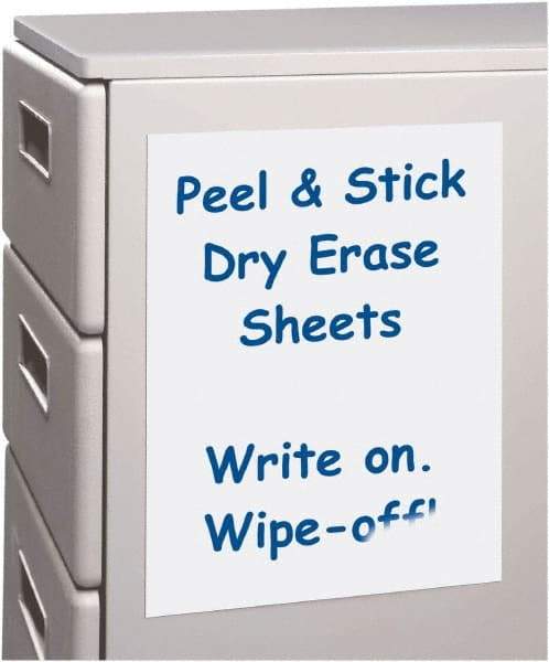 C-LINE - 11" High x 8-1/2" Wide Peel & Stick Dry Erase Sheets - Laminated - All Tool & Supply