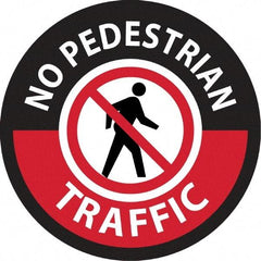 NMC - "No Pedestrian Traffic", 36" Long x 36" Wide, Sportwalk Safety Sign - Rectangle, 0.005" Thick, Use for Workplace/Safety - All Tool & Supply