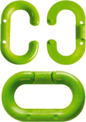 NMC - 2" High x 1/4" Long x 4" Wide Barrier Connecting Link - Plastic, Uncoated, Green, Use with Plastic Chain - All Tool & Supply