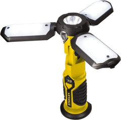 Stanley - Yellow/Black Portable Work Light - 300 Lumens, Rechargeable Battery, 18 LED Lamp - All Tool & Supply