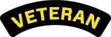 NMC - Veteran, Hard Hat Label - Yellow on Black, 0.004" Thick, Indoor or Outdoor, Adhesive Backed, For Accident Prevention - All Tool & Supply