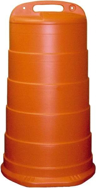 PRO-SAFE - 40" High x 36" Wide Reflective Channelizer Drum - High Density Polyethylene (HDPE), 10 Lbs, Orange - All Tool & Supply