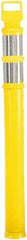 PRO-SAFE - 46" High x 4" Wide Reflective Delineator Post - High Density Polyethylene (HDPE), 3 Lbs, Yellow - All Tool & Supply