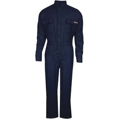 National Safety Apparel - Size M Tall Navy Blue HRC 2 Flame Resistant/Retardant Coveralls - Exact Industrial Supply