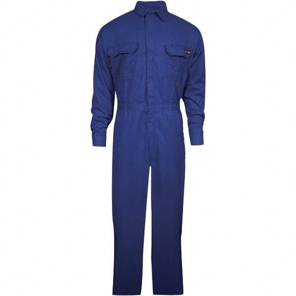 National Safety Apparel - Size M Tall Royal Blue HRC 2 Flame Resistant/Retardant Coveralls - Exact Industrial Supply