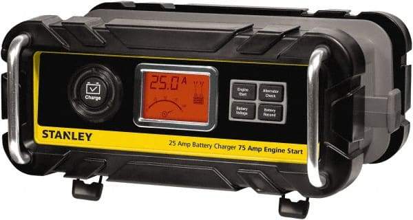 Stanley - 12 Volt Automatic Charger/Maintainer - 25 Amps, 75 Starter Amps - All Tool & Supply