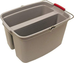 O-Cedar - 19 Qt Plastic Bucket - 18" Long x 10" High x 12-3/4" Wide, Gray - All Tool & Supply