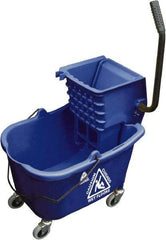 O-Cedar - 33 Qt Plastic Bucket & Wringer - 22" Long x 34" High x 15" Wide, Blue - All Tool & Supply