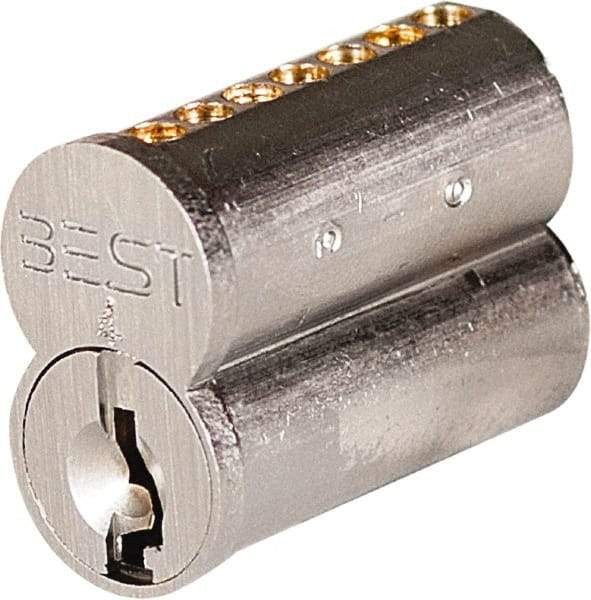 Best - Best I/C Core Small Format IC Cylinder - Satin Chrome Coated, Brass/Zinc Alloy - All Tool & Supply