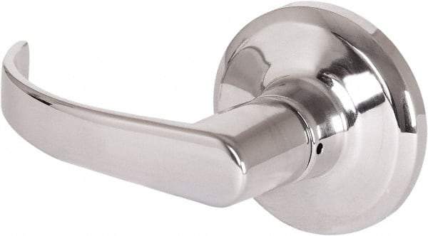 Stanley - Grade 2 Dummy Lever Lockset - 2-3/8 & 2-3/4" Back Set, Keyless Cylinder, Brass Alloy, Bright Chrome Finish - All Tool & Supply