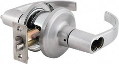 Stanley - Grade 2 Storeroom Lever Lockset - 2-3/8 & 2-3/4" Back Set, Brass Alloy, Satin Chrome Finish - All Tool & Supply