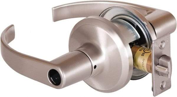 Stanley - Grade 2 Office Lever Lockset - 2-3/8 & 2-3/4" Back Set, Brass Alloy, Satin Nickel Finish - All Tool & Supply